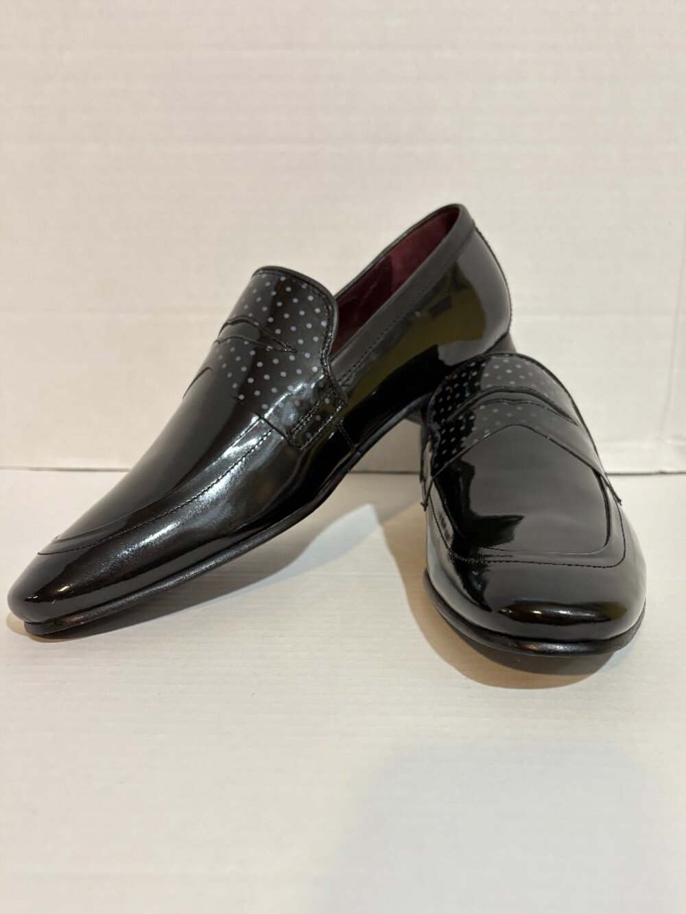 Brand New Mens TED BAKER London Black Patent Leather Dress Loafers Size U.S. 9